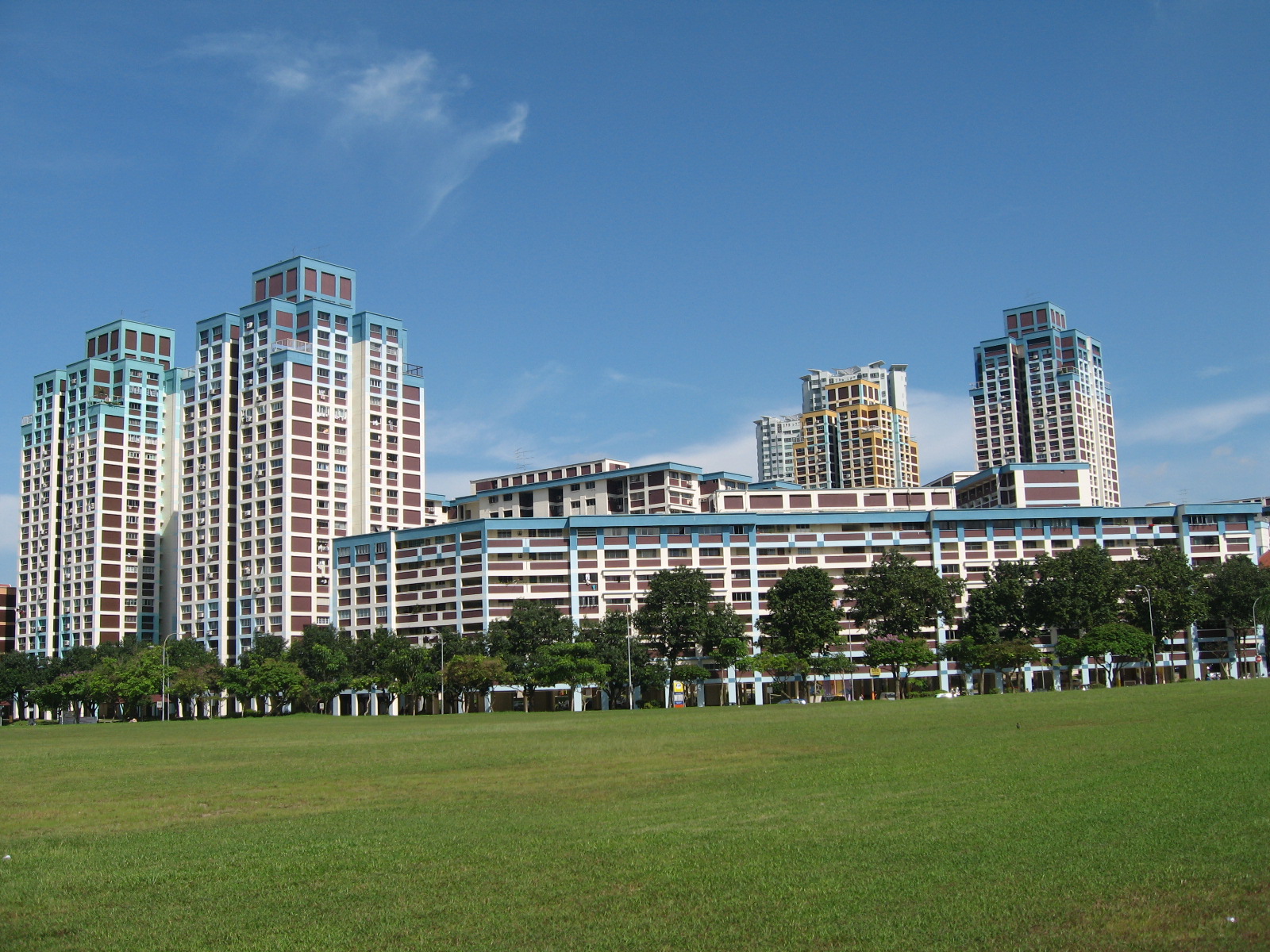 Housing board flats in Bishan New Town