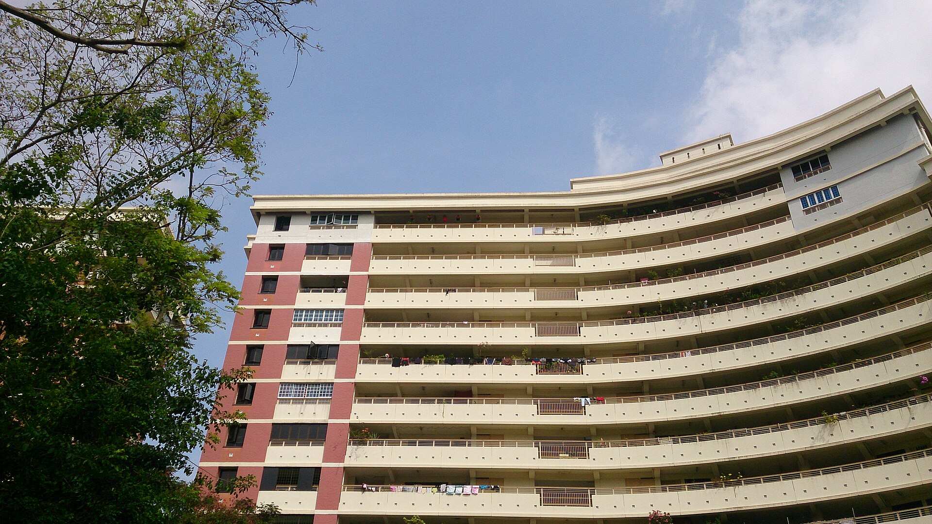 A block of Housing and Development Board flats in Singapore
