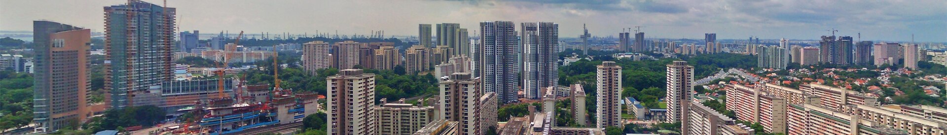 Panoramic view of HDB flats from Ghim Moh
