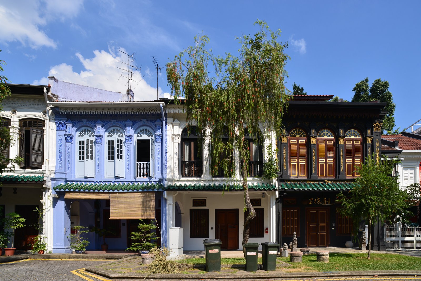 Terraced houses along Emerald Hill Road, Singapore