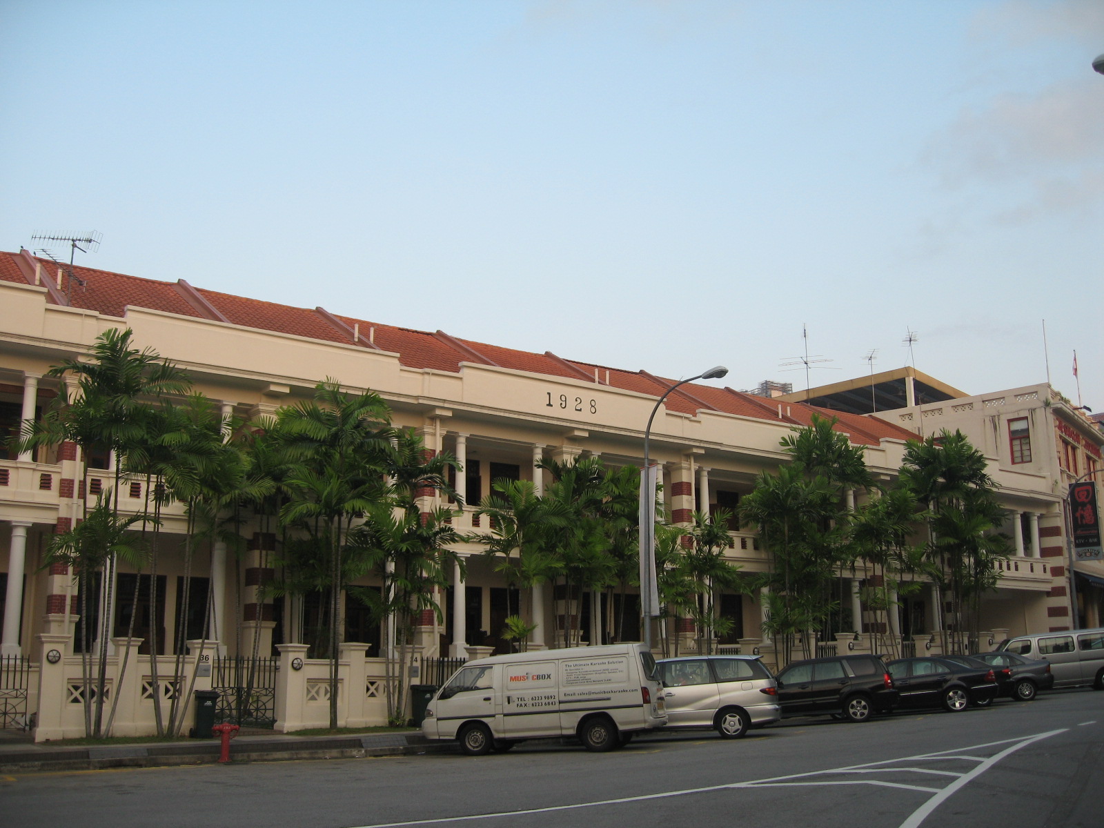 Terraced houses built in 1928 along Bukit Pasoh Road, Singapore