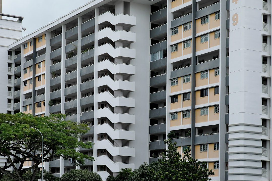 A tall building with many windows