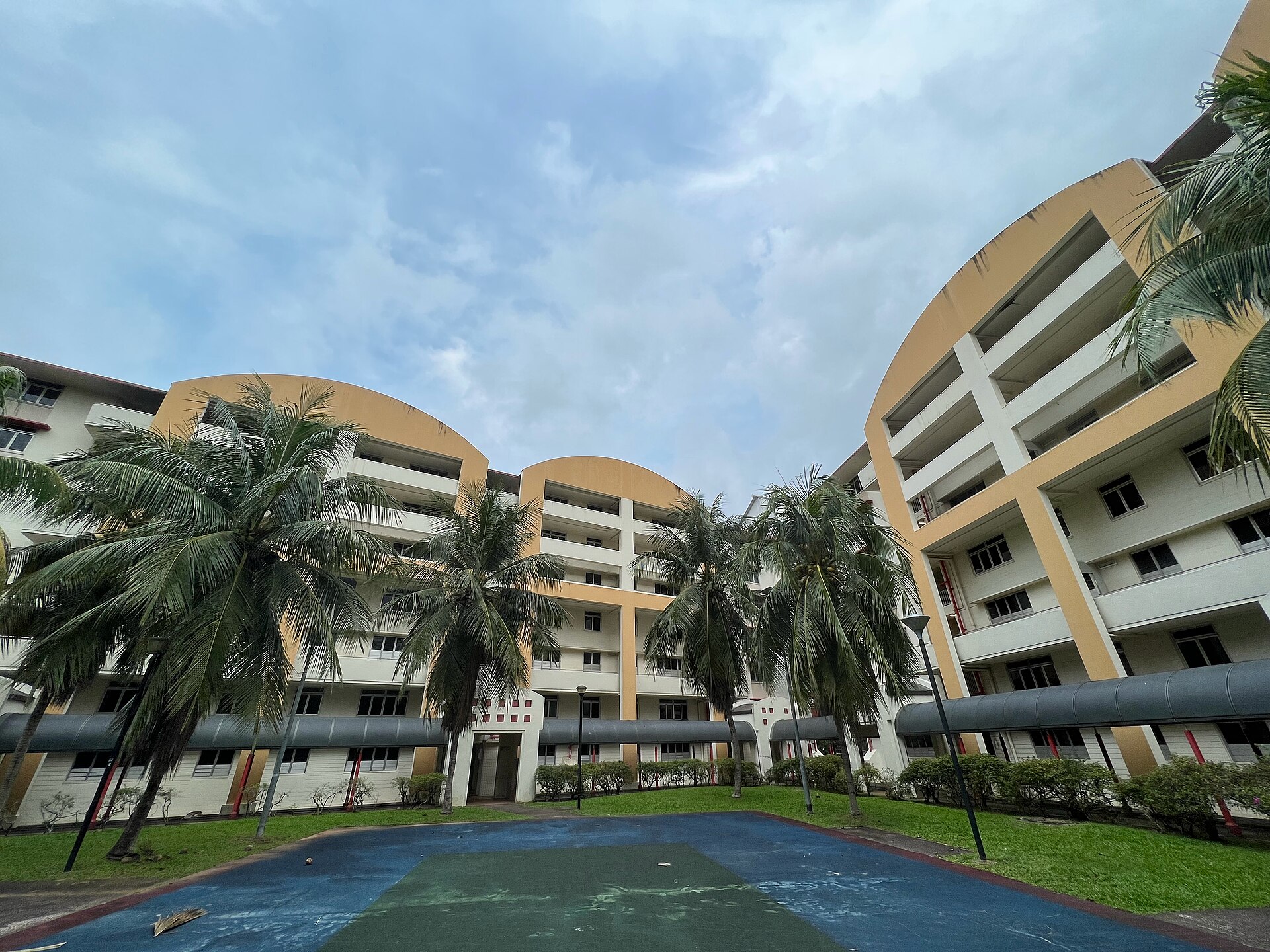 Blocks 21 and 22 at Redhill Close estate in Singapore. The estate lies derelict, and is due for redevelopment