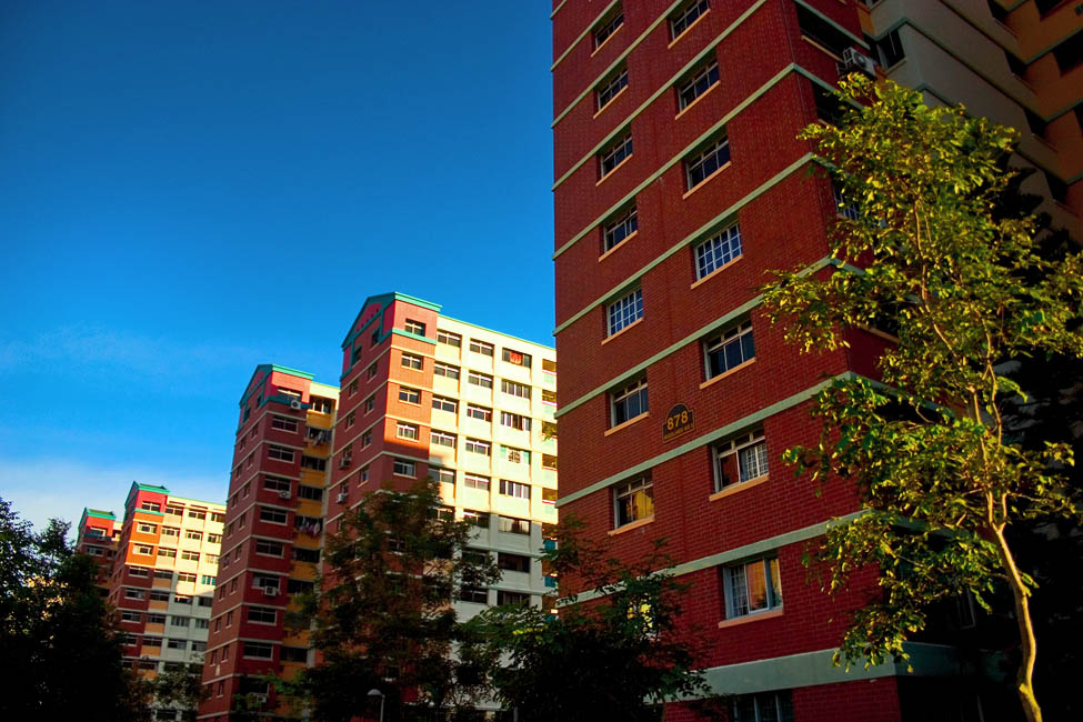 A row of flats along Woodlands Avenue 4, Singapore